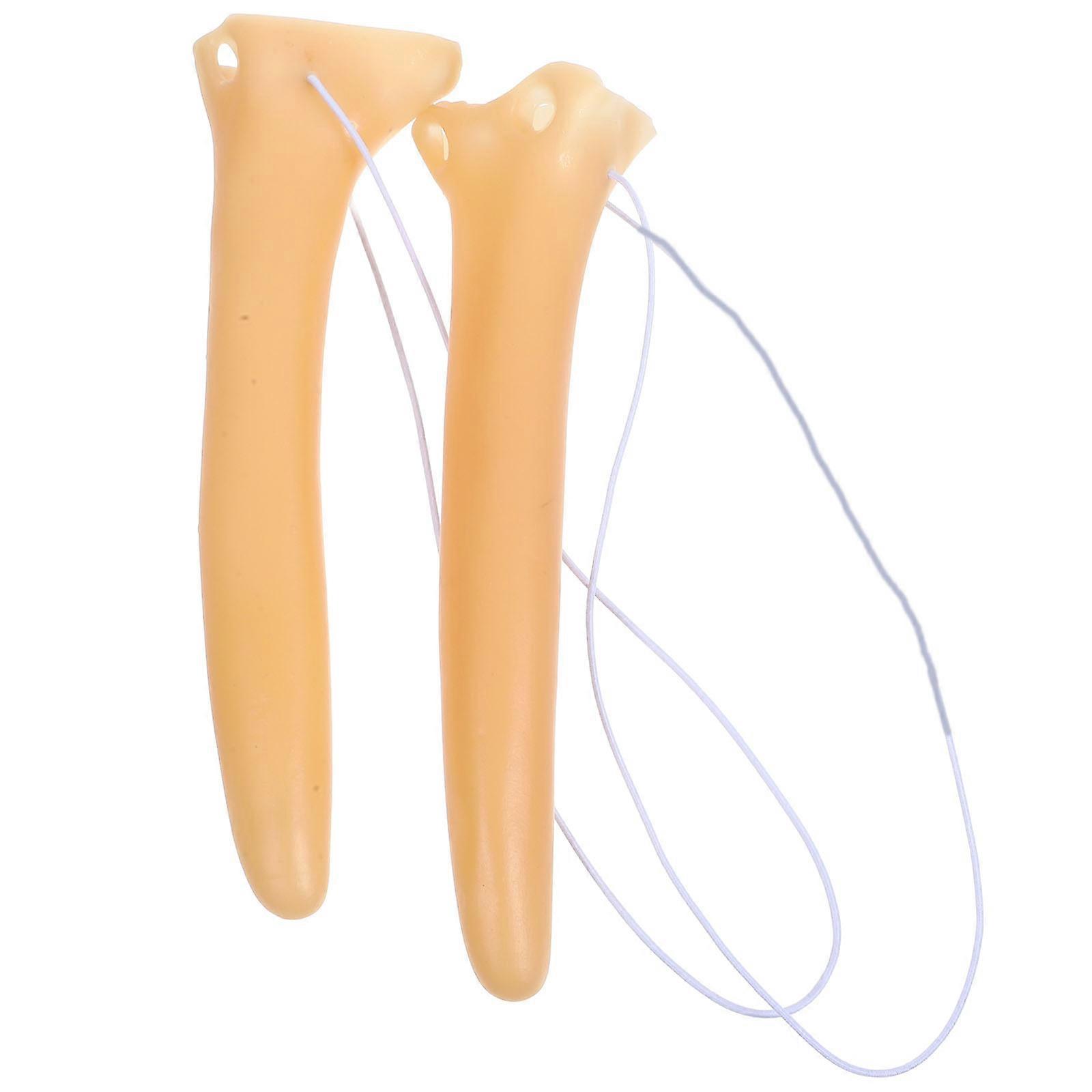 Cosplay Nose Prop for Performance 2Pcs Halloween Long Nose Khaki