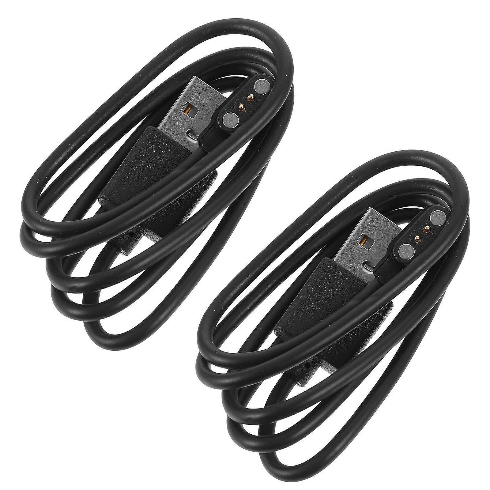 USB Charging Cable Magnetic for Charging Smartwatch 8Pcs Black Material