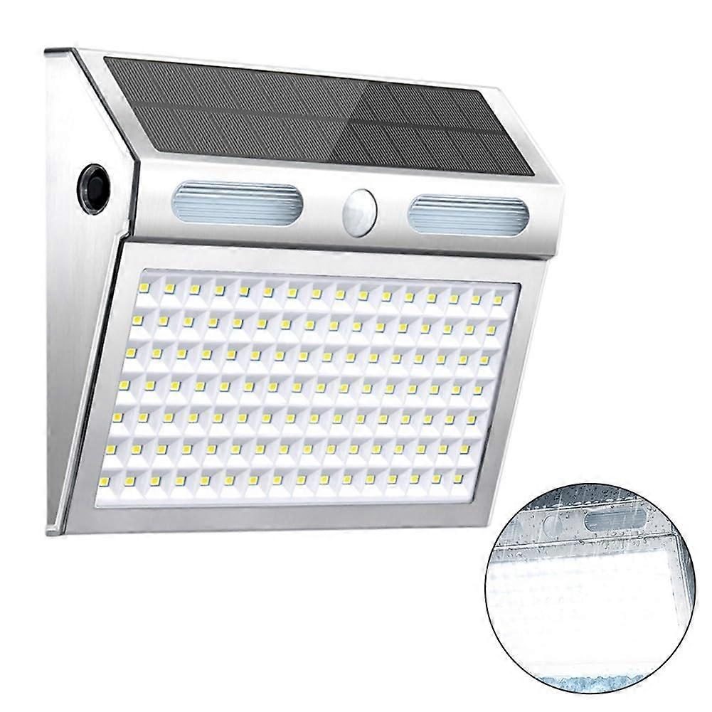 Solar Powered Motion Sensor Wall Light 112 LED Outdoor IP65 Waterproof 4 Lighting Modes White Light Front Door