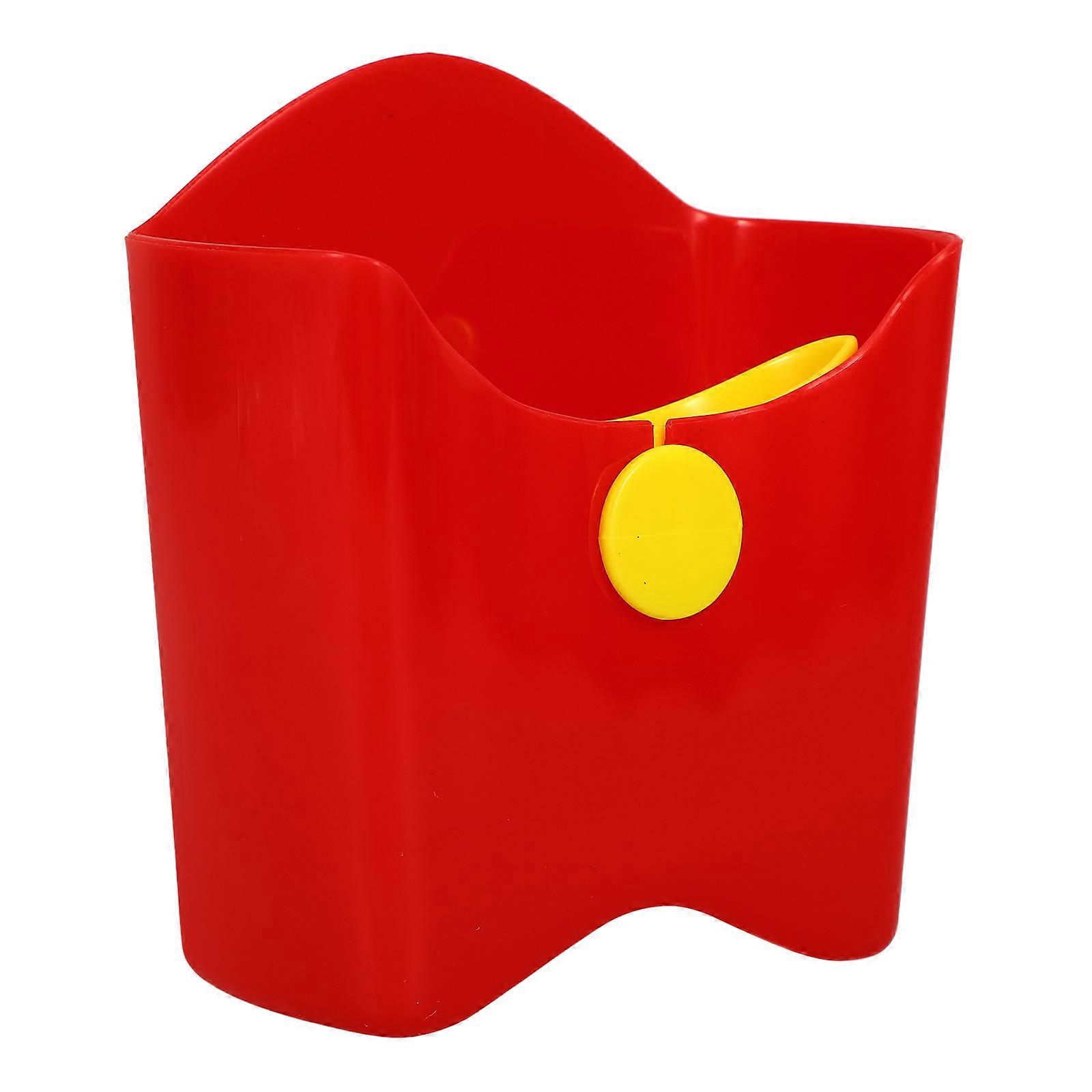 Reusable Snack Container French Fry Box for Storing Red PP Plastic