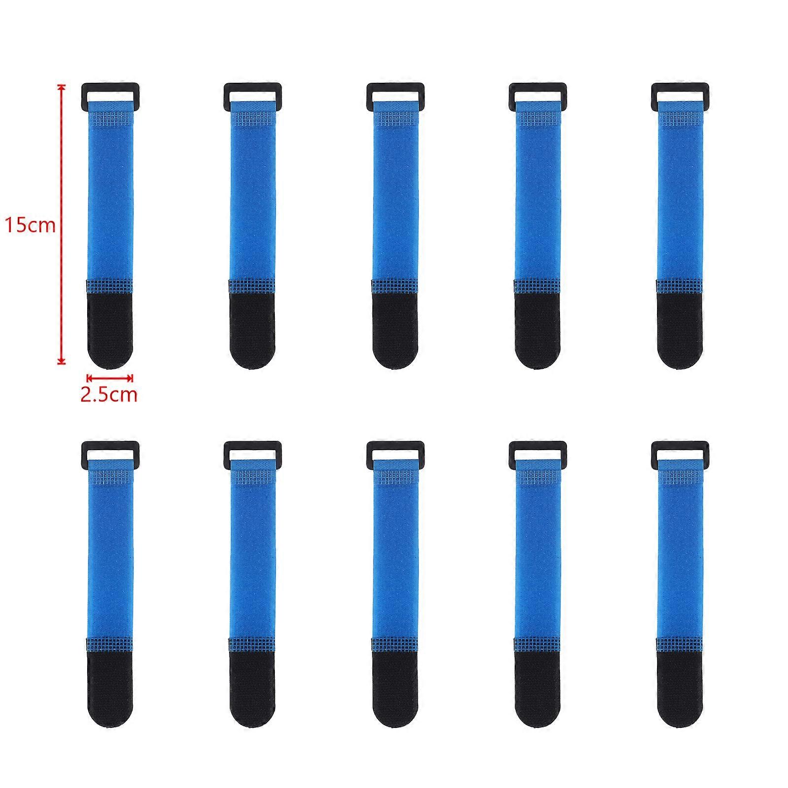 10Pcs 2.5cm Buckle Strap Nylon Cable Ties Reverse Reusable Self Adhesive Tape Fastener Hook Loop Fixed Strap Sticky