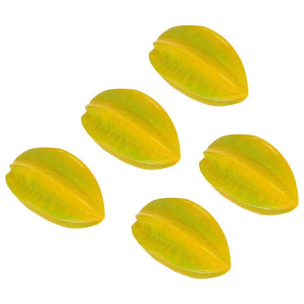 Simulation Artificial Fruit Model for Decor 5Pcs Lifelike Yellow Plastic