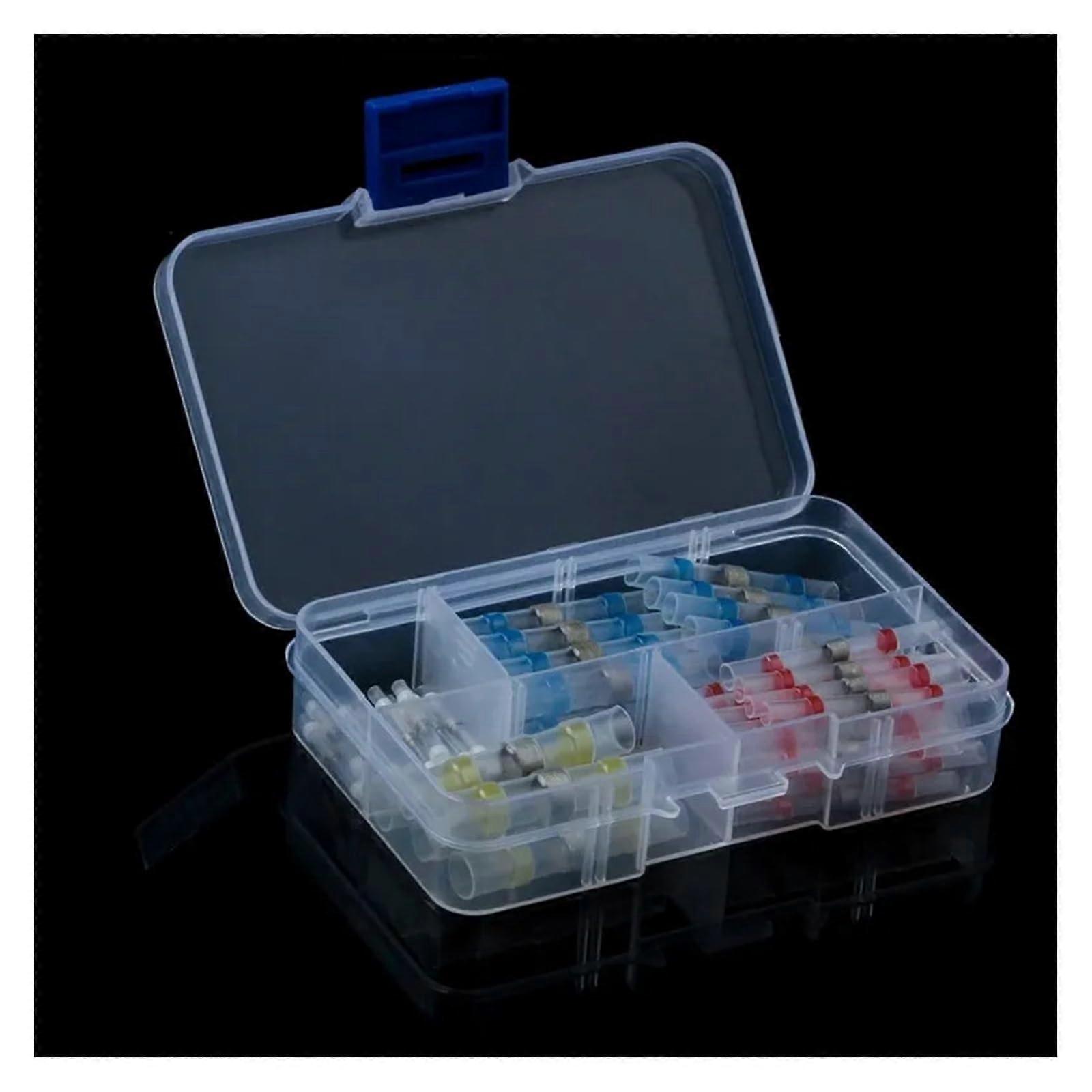 50Pcs Solder Seal Wire Connectors 2210 AWG Waterproof Heat Shrink Butt Terminals Kit for Quick Wire Connection