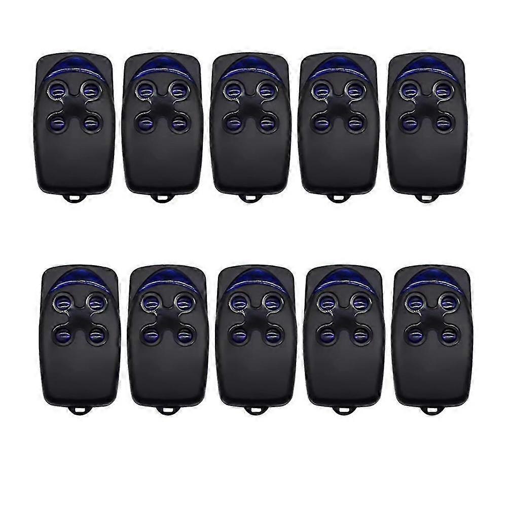 FLO4RS 10-Pack 433MHz Rolling Code 4-Button Garage Door Opener Remote Control