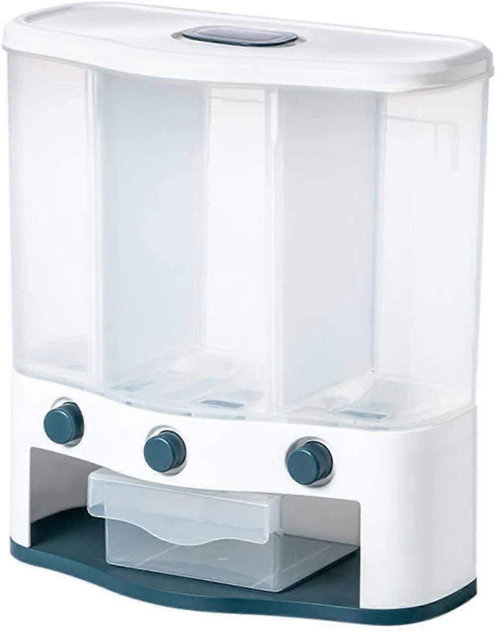 Wall Mounted Cereal Dispenser with Moisture Resistant Seal, Clear Plastic Large Capacity, Orange