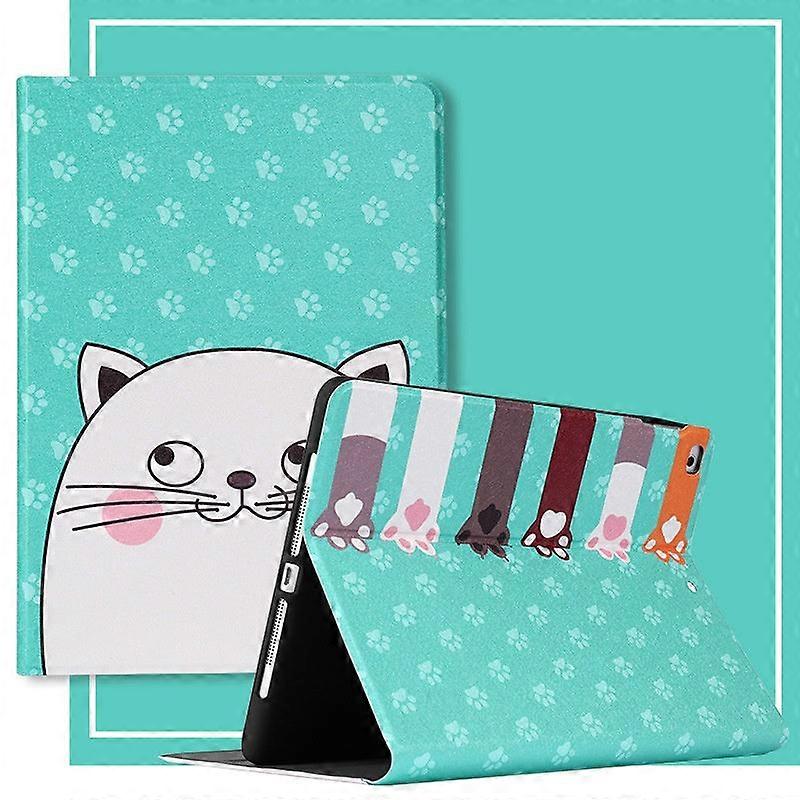 Capa estilosa para iPad 2025 de 11 polegadas com gatinho branco
