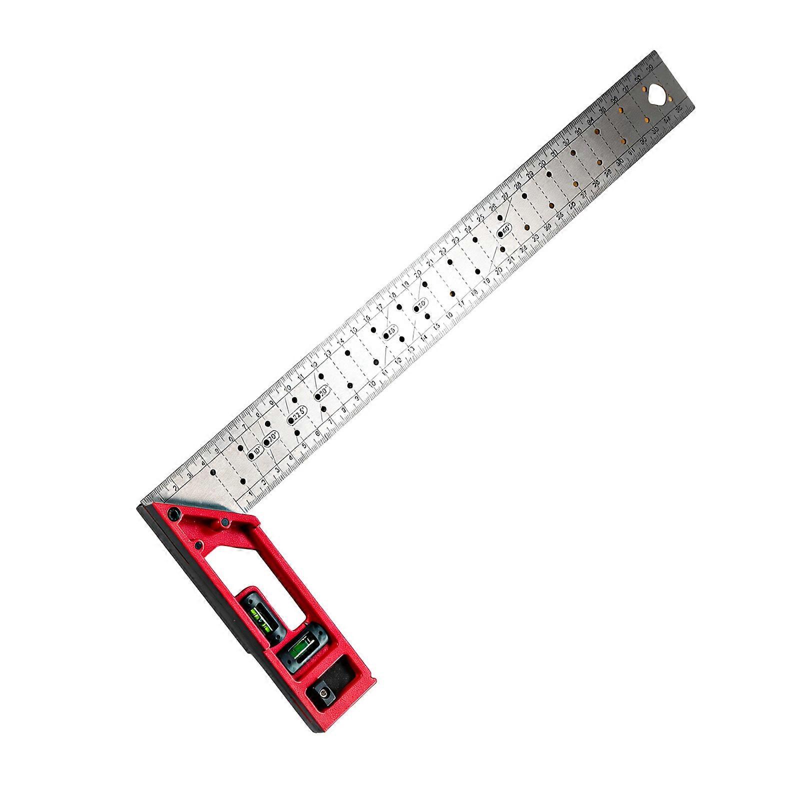 Efficient Multiple Angled Measuring Square Featuring Lasering Engraved Marking Integrated Level Indicator And Preset Hole System For Quick Accurate