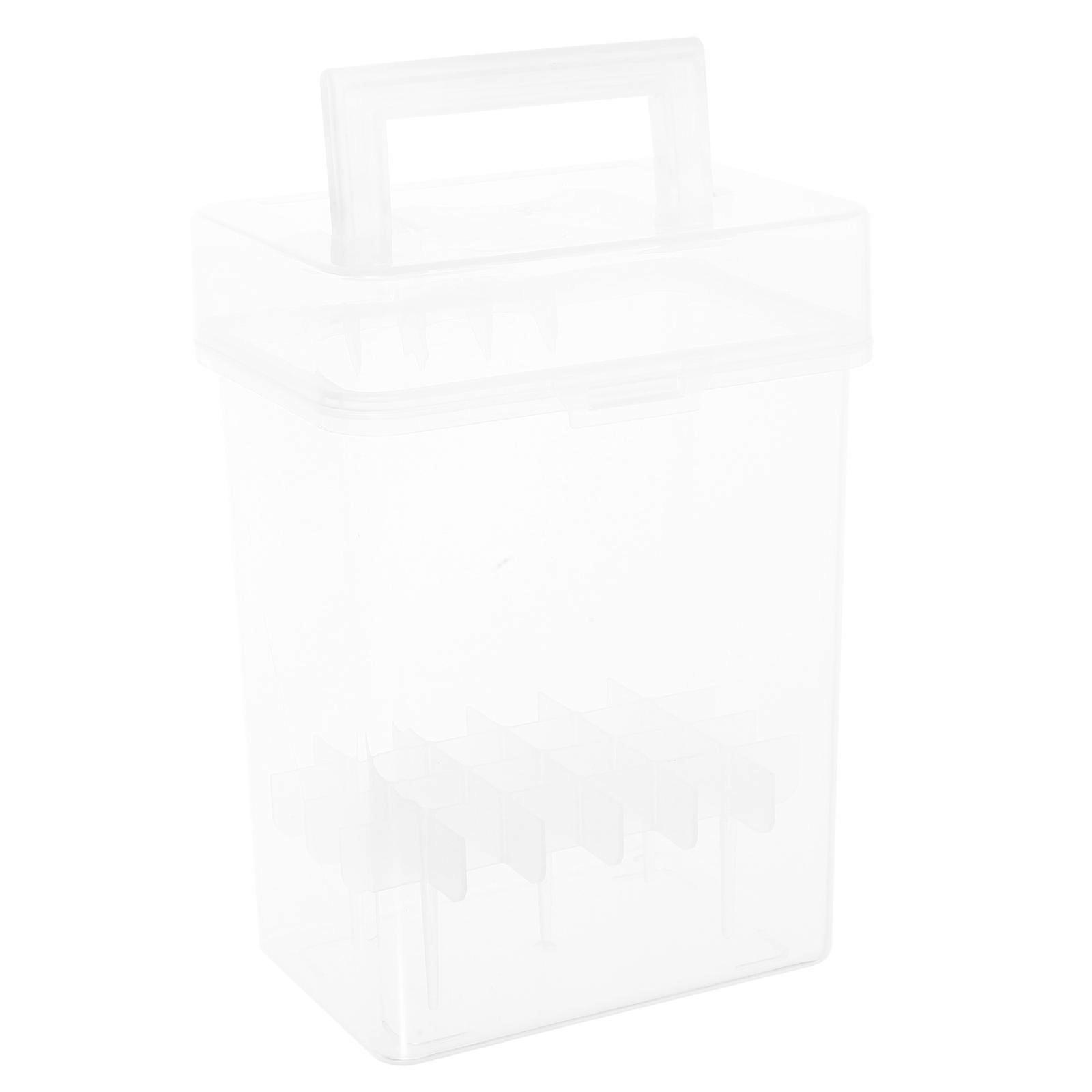 Plastic Carrying Marker Box Clear Pen Storage Case for Marker Pen with Handle