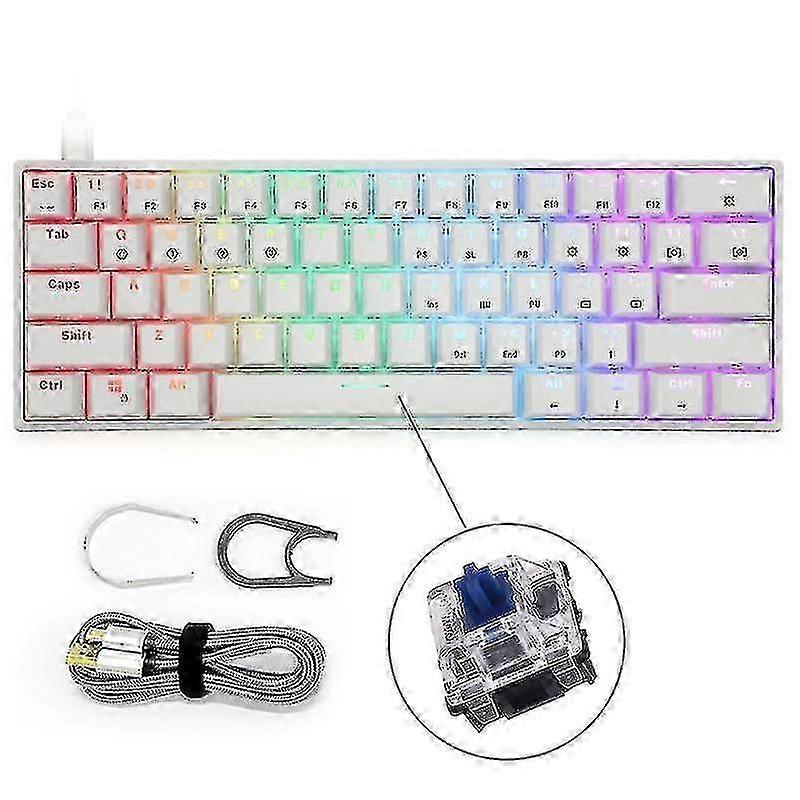 Gk61 60% 3pin Switch Rgb Backlight Programmable Hotswap 5pindiy Gaming Keyboard