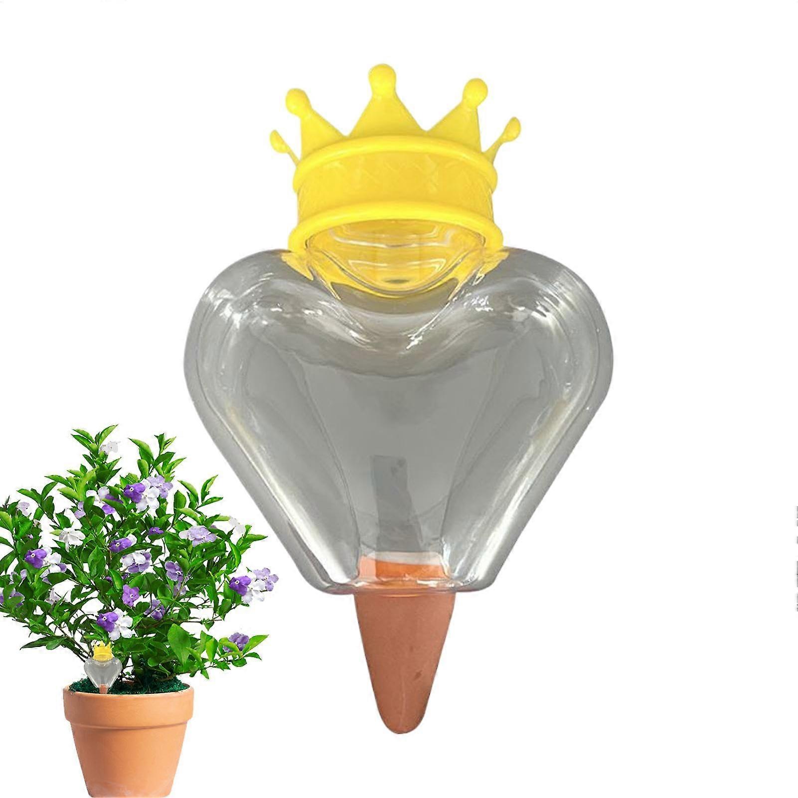 Self Watering Globes for Indoor Plants with Crown Heart Shape, Automatic Drip Irrigation System