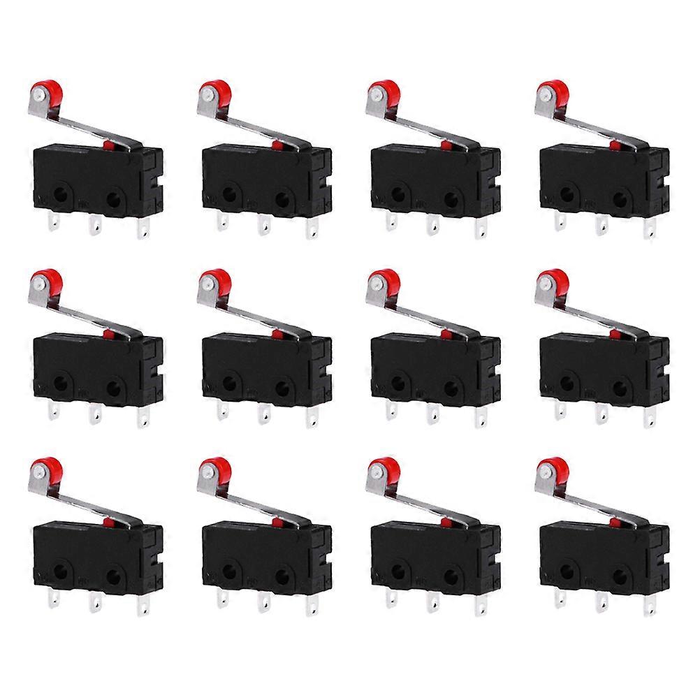 Micro Switch 3 Pin Momentary Hinge Roller Lever for Professional Use 50Pcs