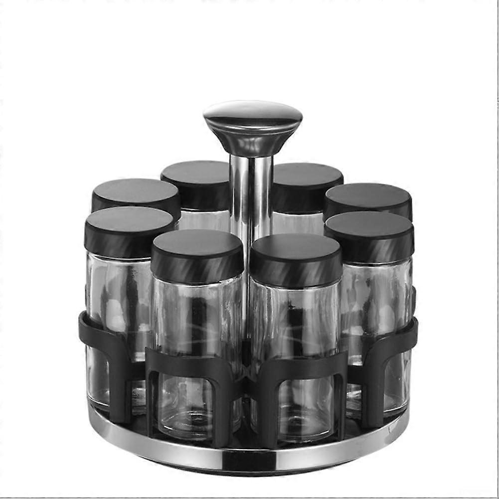 Rotatable Spice Shaker Bottle with MultiHole Design for Easy Seasoning Control  Black