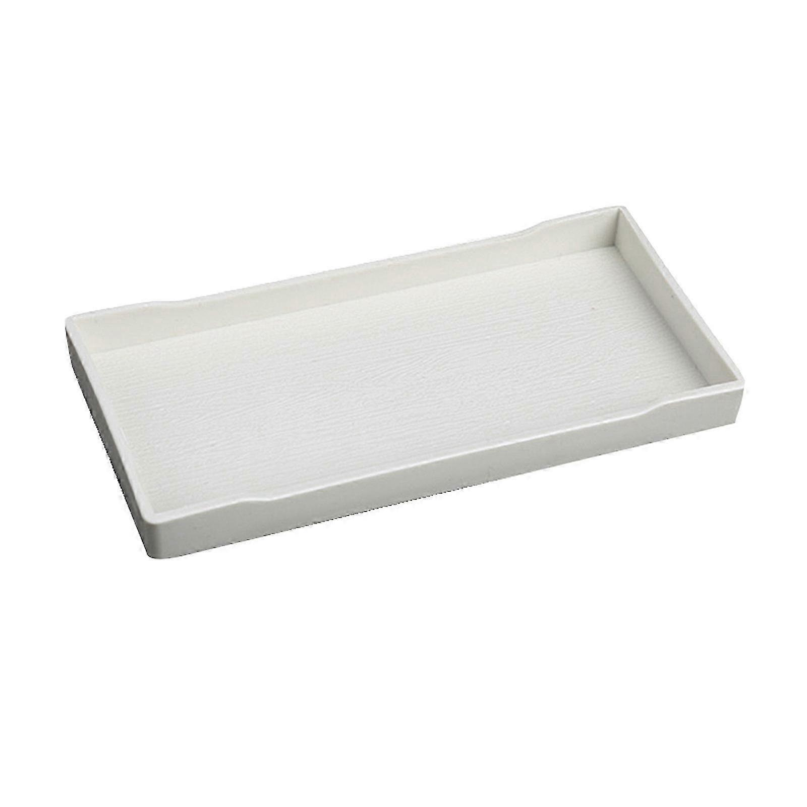 Tray Rectangular Water Cup Tea Tray White Antislip Plastic Tray CC 26-27s