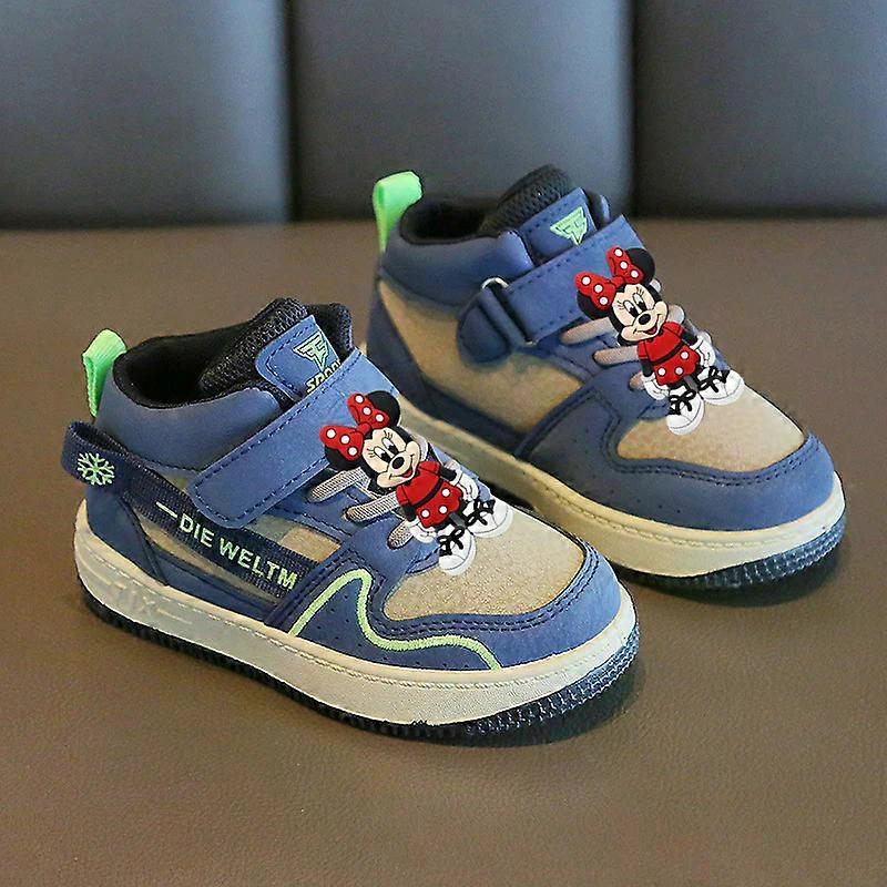 Disney Children Sports Shoes Girls New Spring  Autumn boy Sports Dad Shoes Girls' Big mickey mouse Dirt-Resistant Casual Shoes
