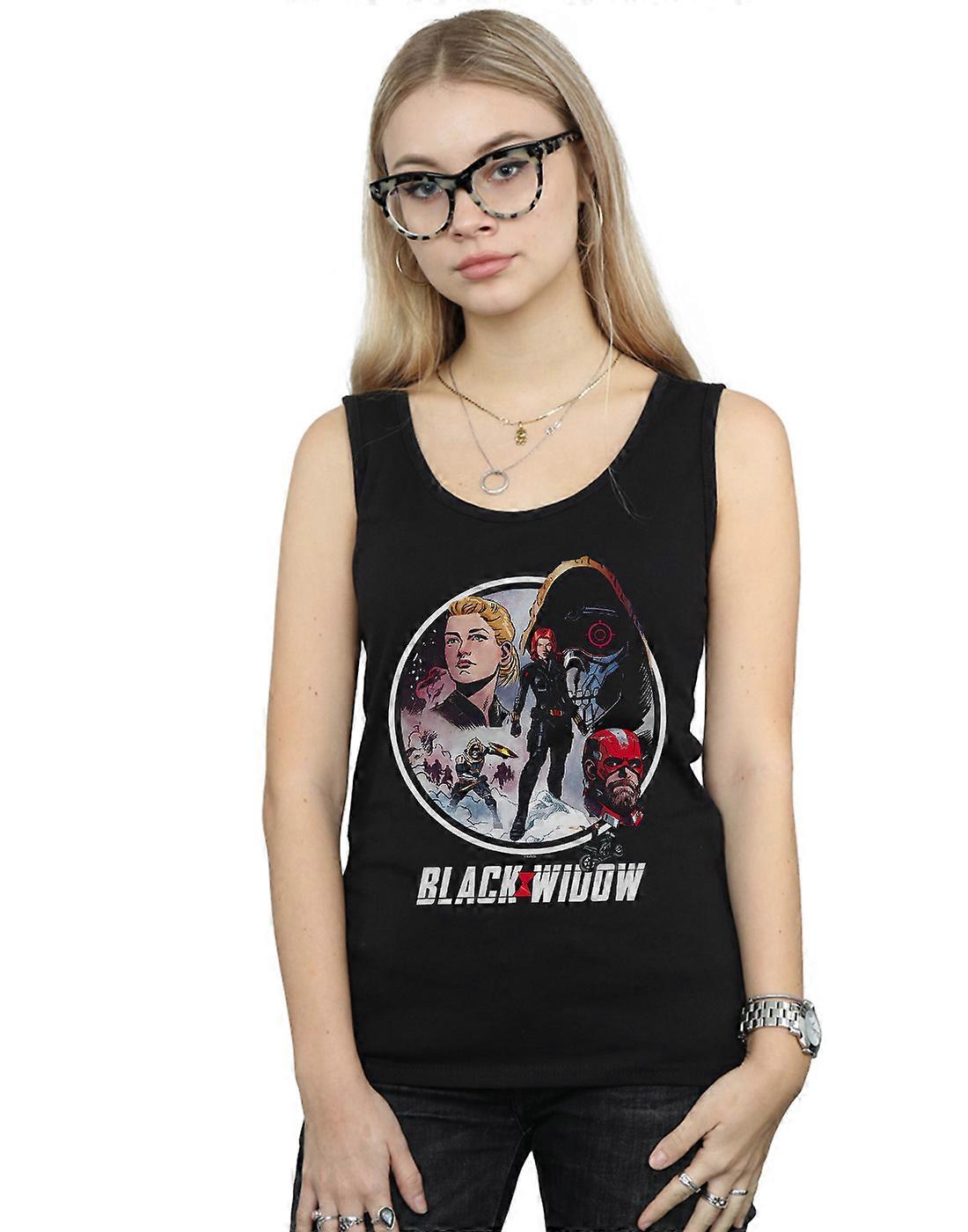 Marvel Mujeres's Black Widow Película Vintage Círculo Chaleco