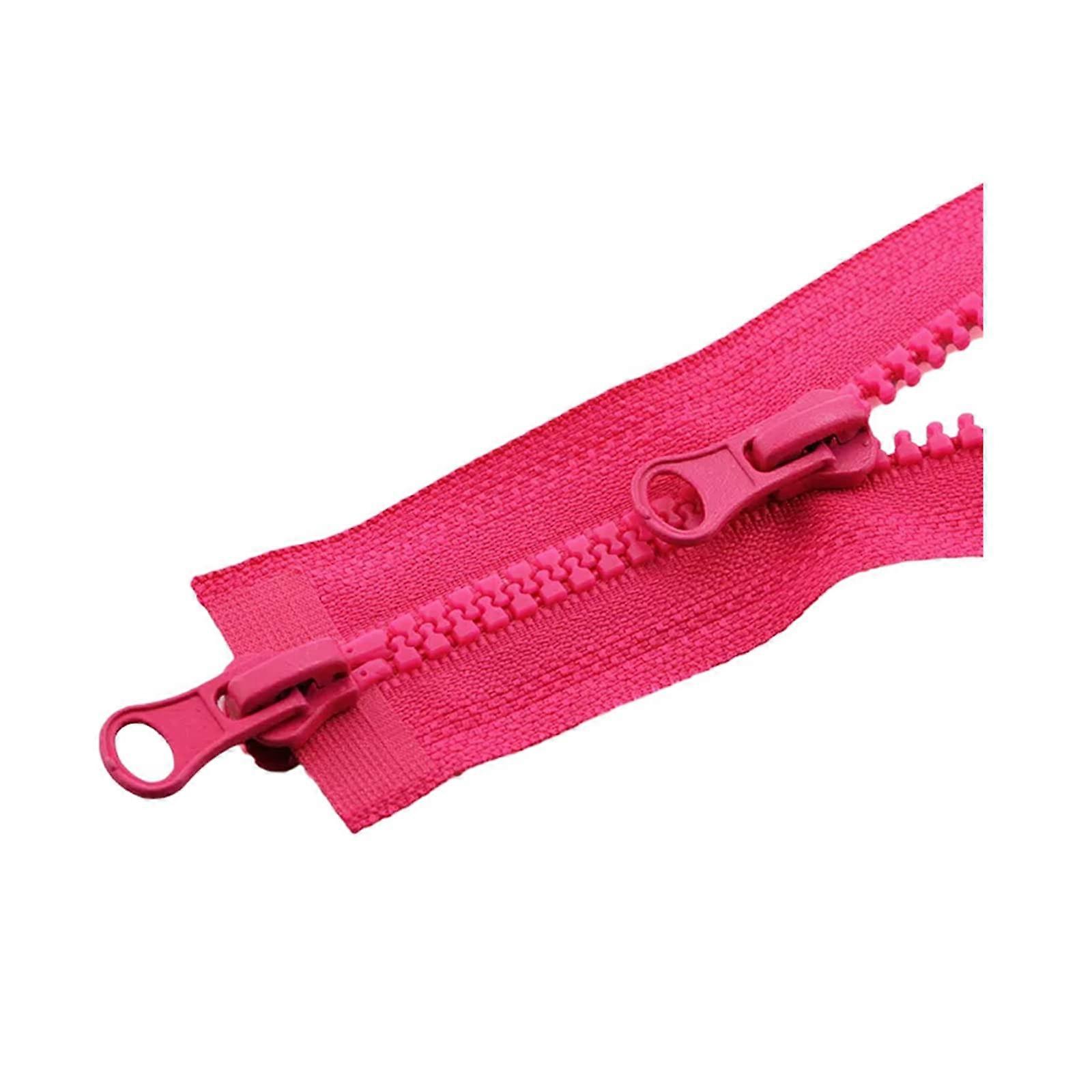 Two Way Zipper with Double Slider Resin Teeth Auto Lock for Down Jacket Sewing Crafts 2pcs