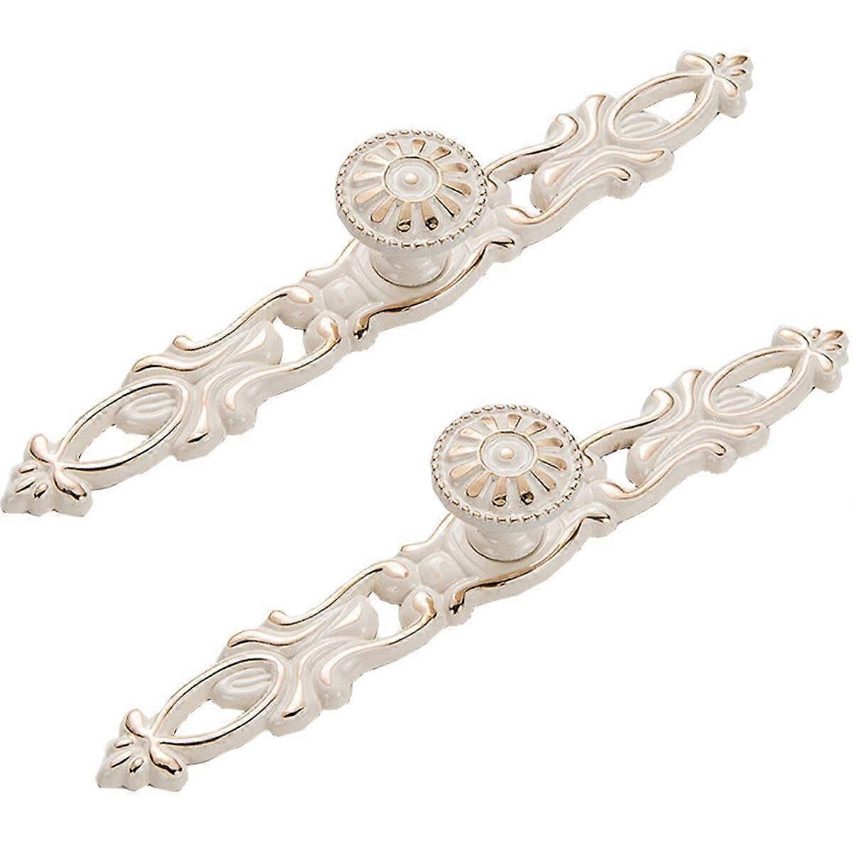 Vintage Bronze Cabinet Handles and Drawer Pulls, Zinc Alloy Wardrobe Door Knobs, 2pcs