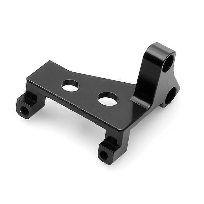 RC Servo Mount Black for 1/10 RC Crawler Car, Durable Metal Construction, Enhanced Steering Precision