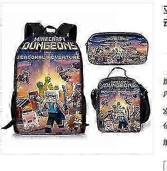 Minecraft Elementary and High School Bags Minecraft Game Peripheral Backpack Three-Piece Set 11