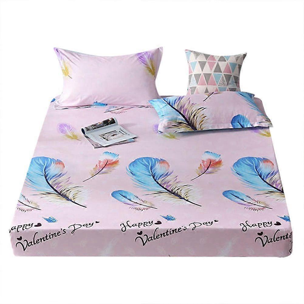 Comfortable Breathable Polyester Bedding Set, Pillowcase and Fitted Sheet (Queen)