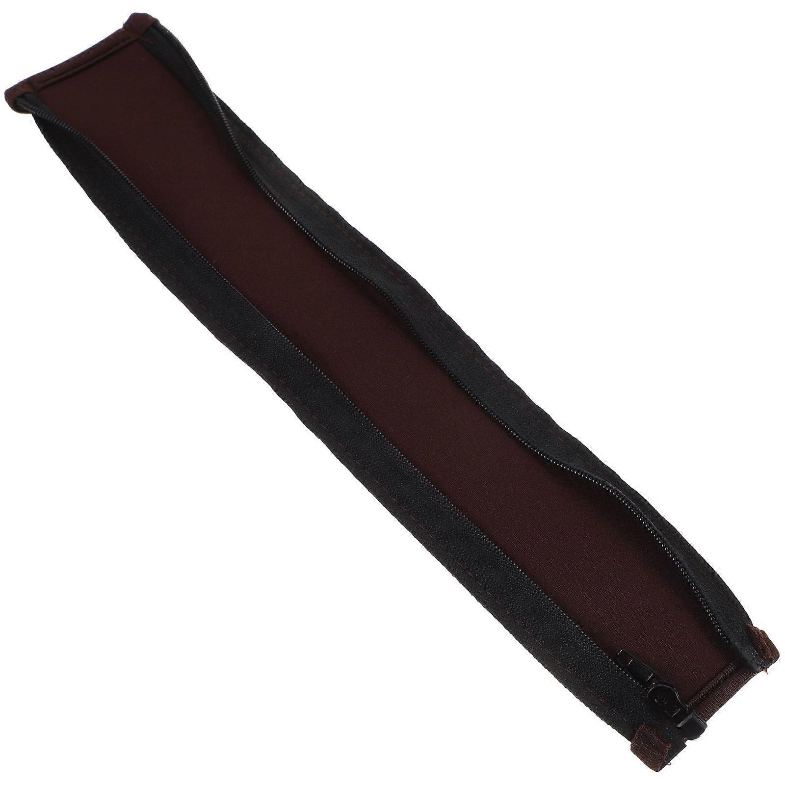 Brown Headphone Padding PU Headband Protector Covers 4Pcs Pack