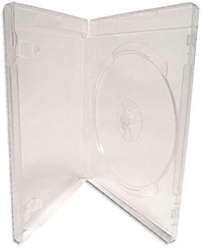 10 Pack 14mm Clear Bluray Disc and Game Case for PS3 with Push Button Hub and Outer Sleeve