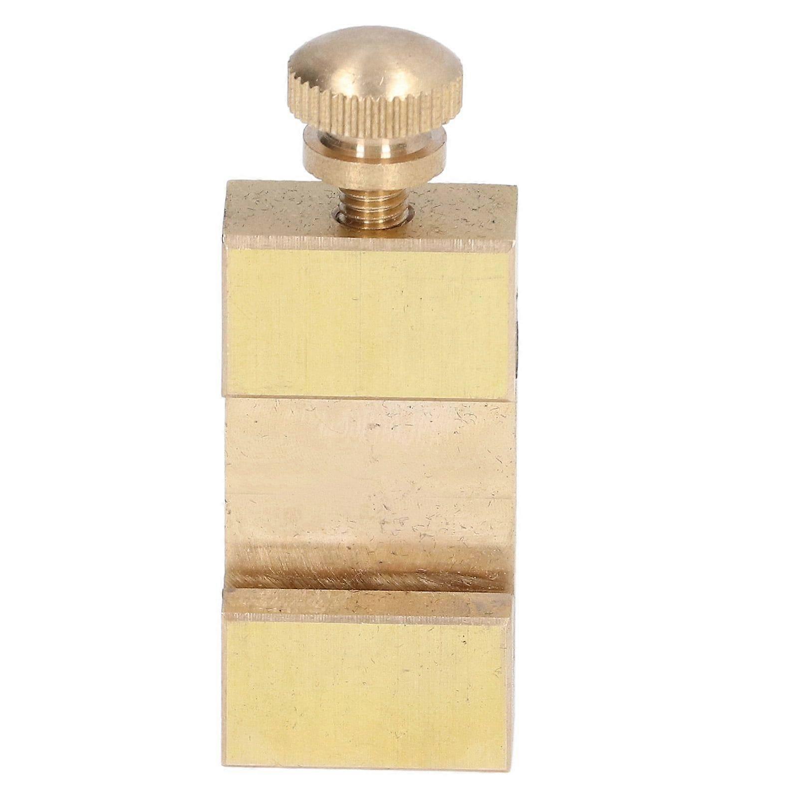 Brass Scribe Steel Ruler Positioning Limit Block Woodworking Angle Line Scriber