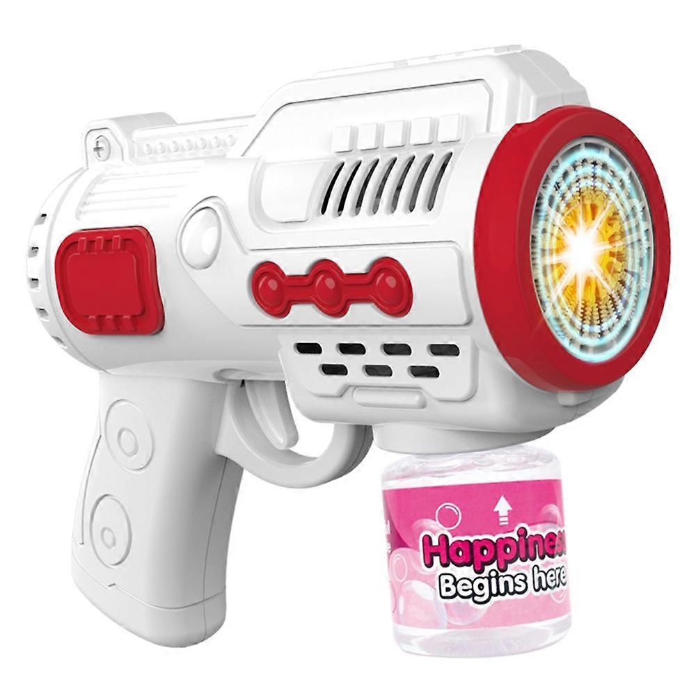 979-1 Automatic Bubble Machine 10-Hole Handheld Bubble Gun Kids Bubble Generator Toy with Light