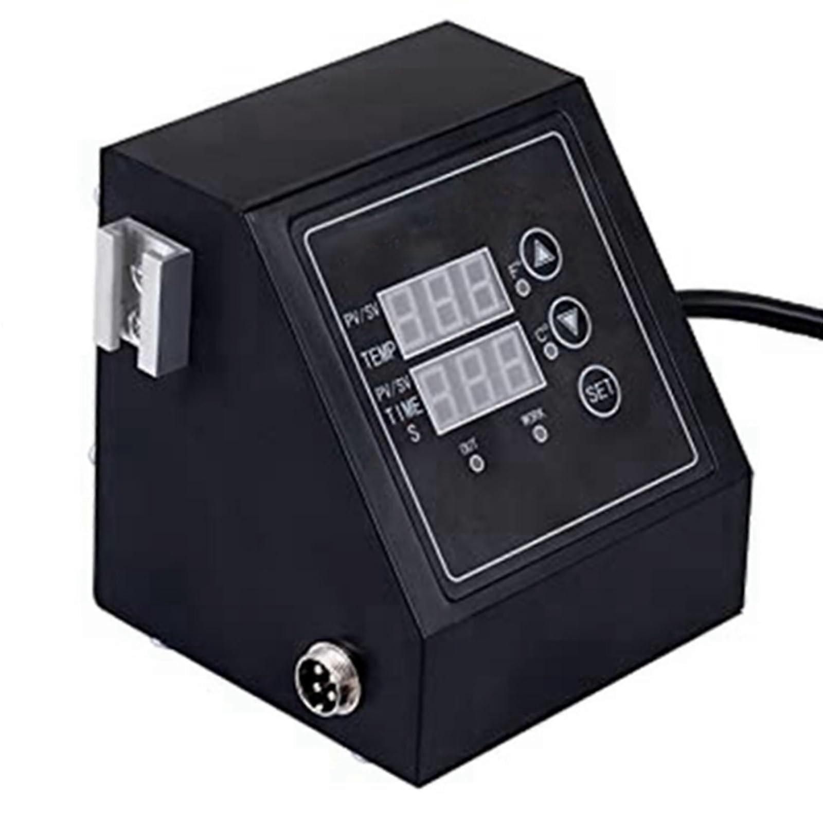 Heat Press Control Box with Dual LED Display Timer, Precise Temperature Controller for KType
