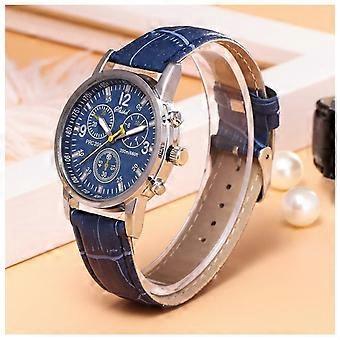 Reloj de pulsera de cuarzo analógico casual militar de cuero para hombre FASHION Reloj de pulsera O5V