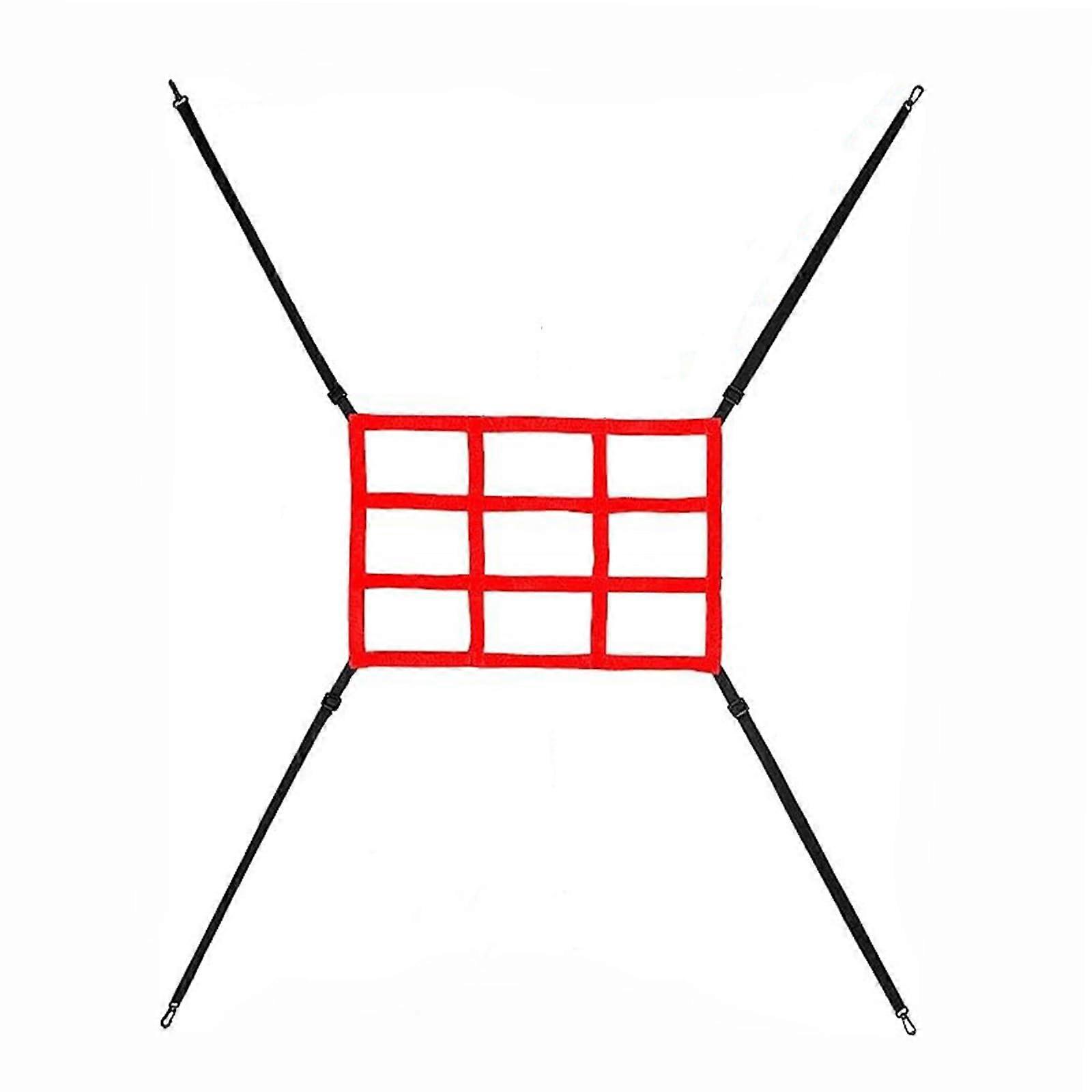 Baseball Softball Pitching Target with 9Hole Precision Net, Adjustable Height, Indoor Outdoor Training