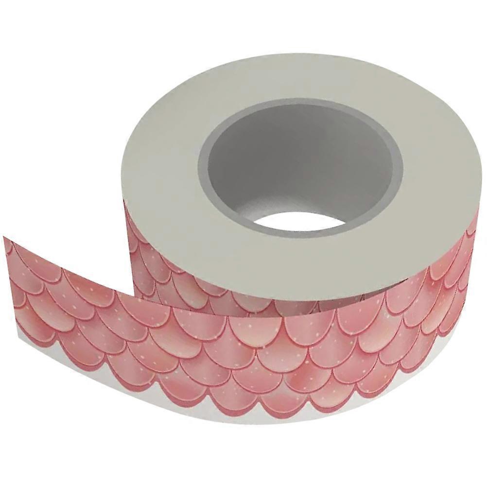 Bulletin Board Decorations Classroom Office Use Red Scale Pattern Border Trim 1Roll