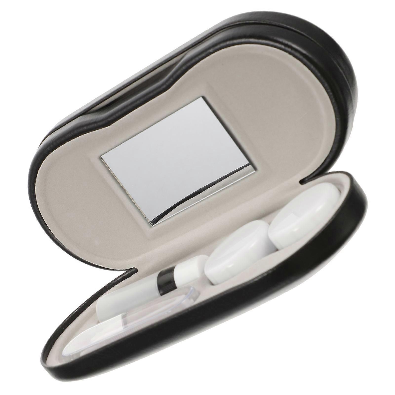 Black Eye Glasses Case for Storage Use 1Set Double Layer Glasses Box