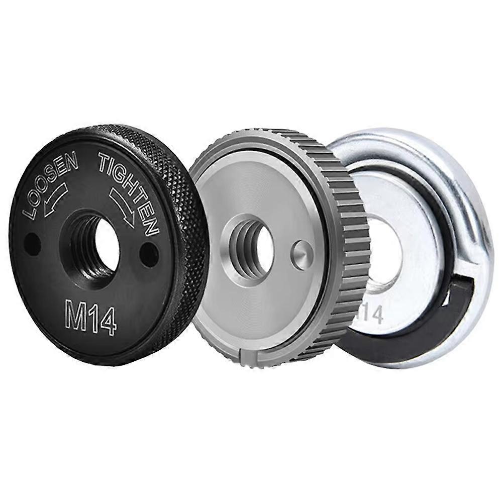 Angle Grinder M14/10Thread Inner Outer Flange Nut Set Quick Release Locking Nut for M14