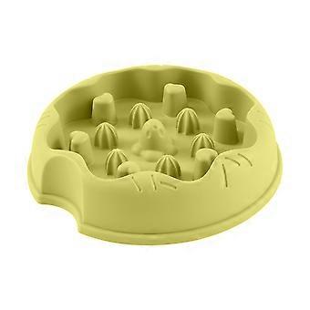 Pet Bowl Cute Cartoon Shape Slow Food Feeder Bite-resistant Cat Feeding Bowl for Prevent Choking