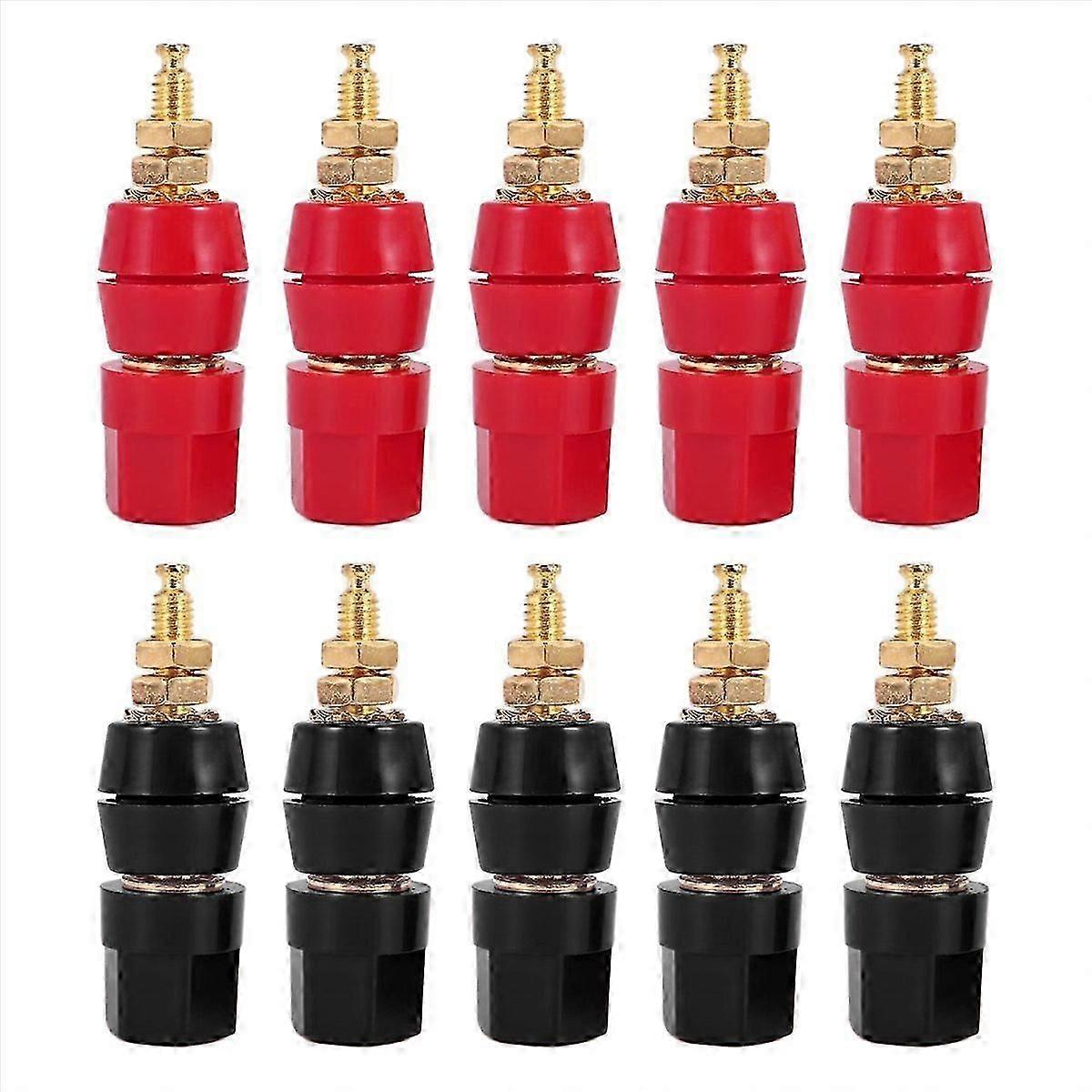 10Pcs/Lot Gold Plated Banana Binding Post Large Current Amplifier