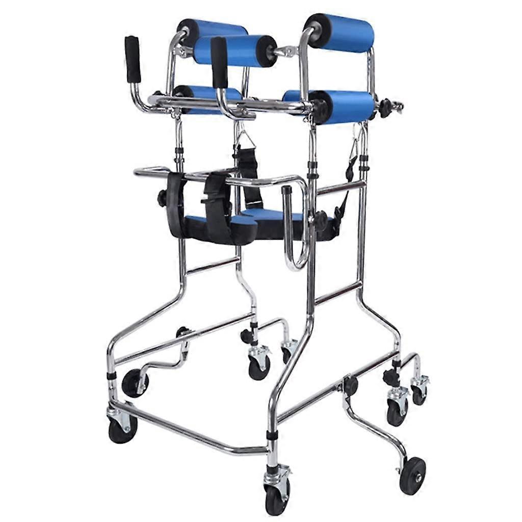 Adjustable Rollator Walker with Wheels for Elderly 100kg Capacity Height Width Mobility Aid