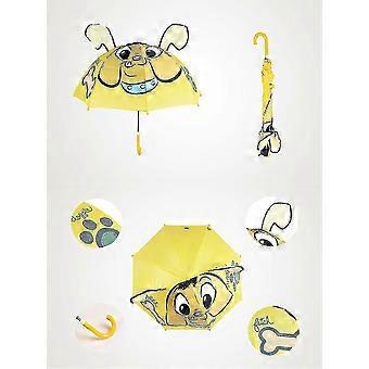 Cute Cartoon Animal Umbrella With Curved Handles For Kids Animal Ears,z