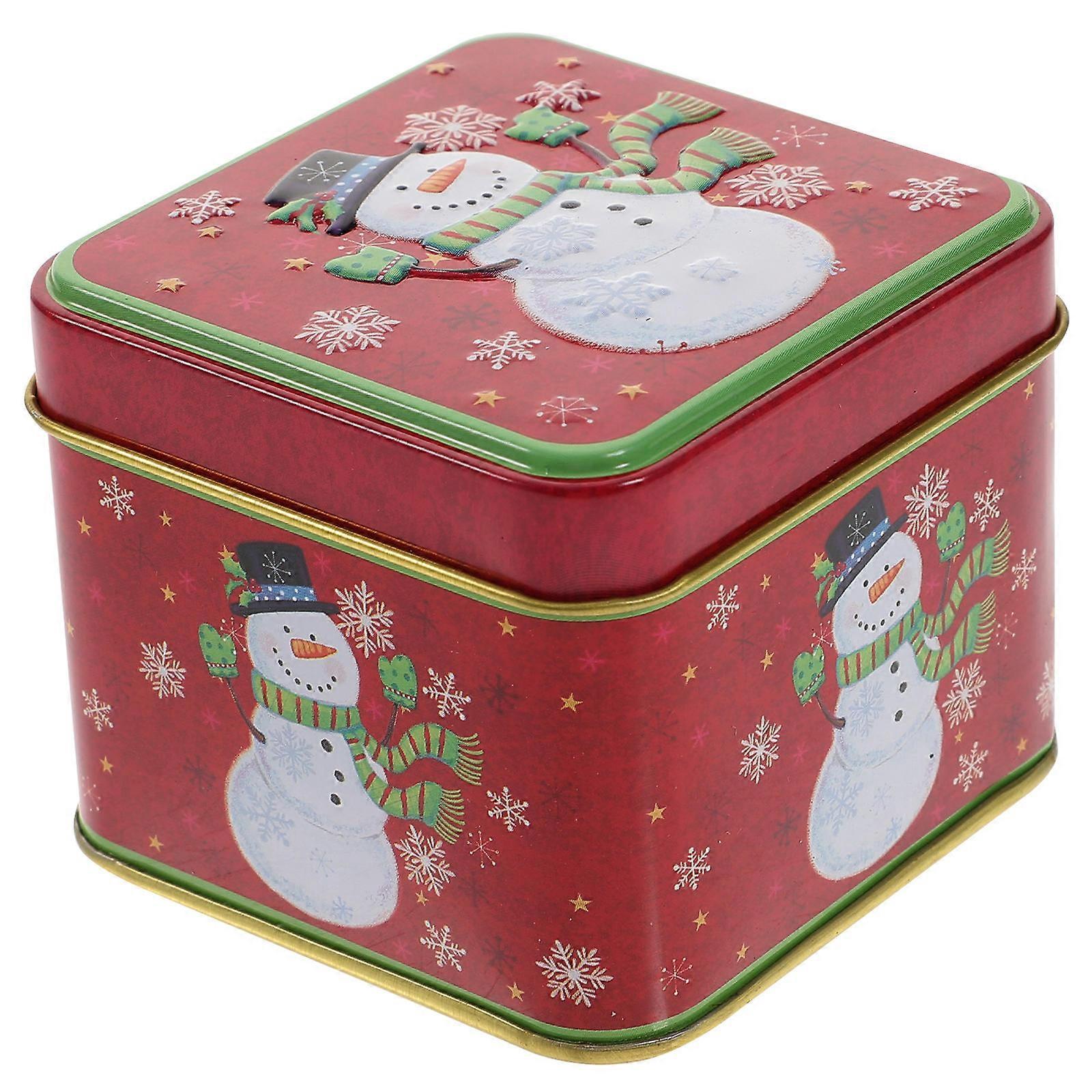 Candy Jar Christmas Square Shaped Box for Candy Storage