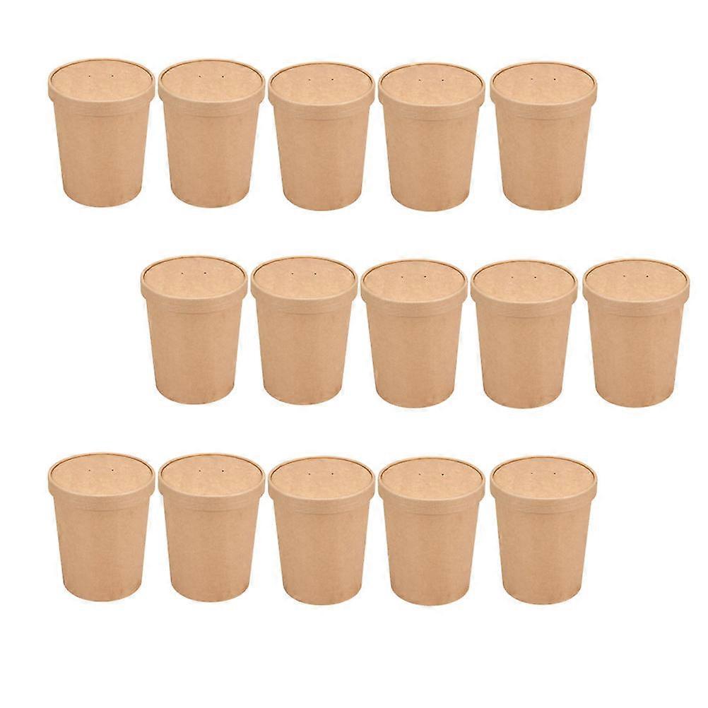 Takeaway Box Packing Boxes for Storage Use 25Sets Simple Khaki Containers