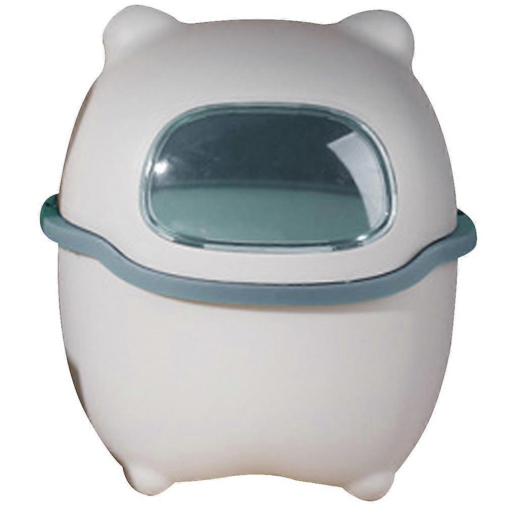 Creative Cartoon Trash Bin Bear Desktop Trash Can with Lid