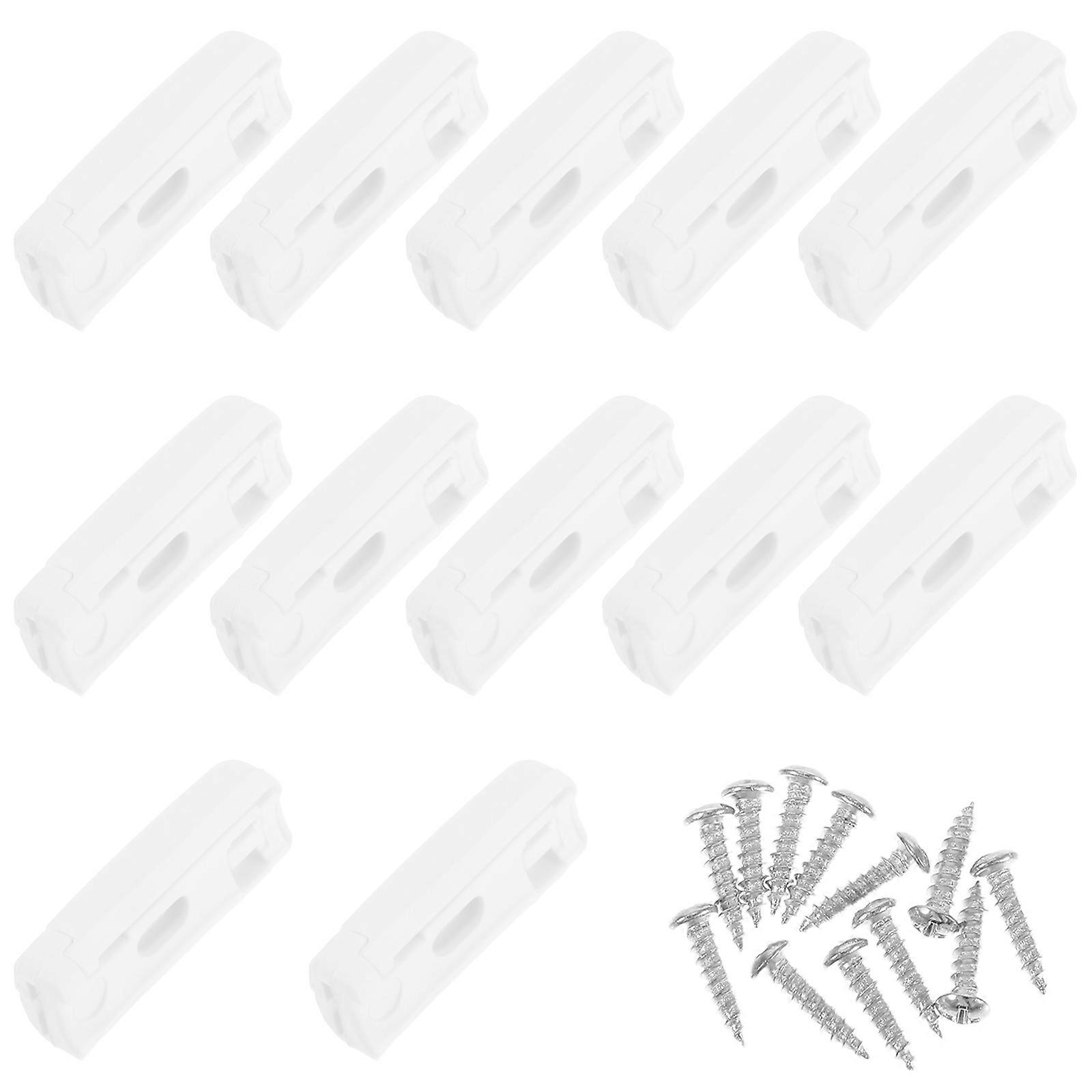 24Sets Vertical Blind Stem Replacement Plastic for Window Carrier White