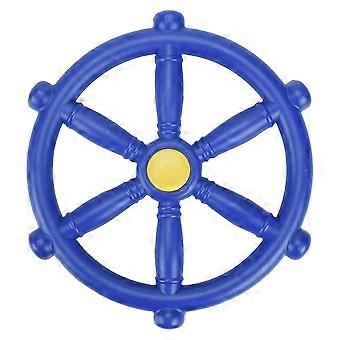 Kids Playground Steering Wheel, Swingset Steering Wheel Attachment, Pirate Ship Wheel for Jungle Gym or Swing Set Blue