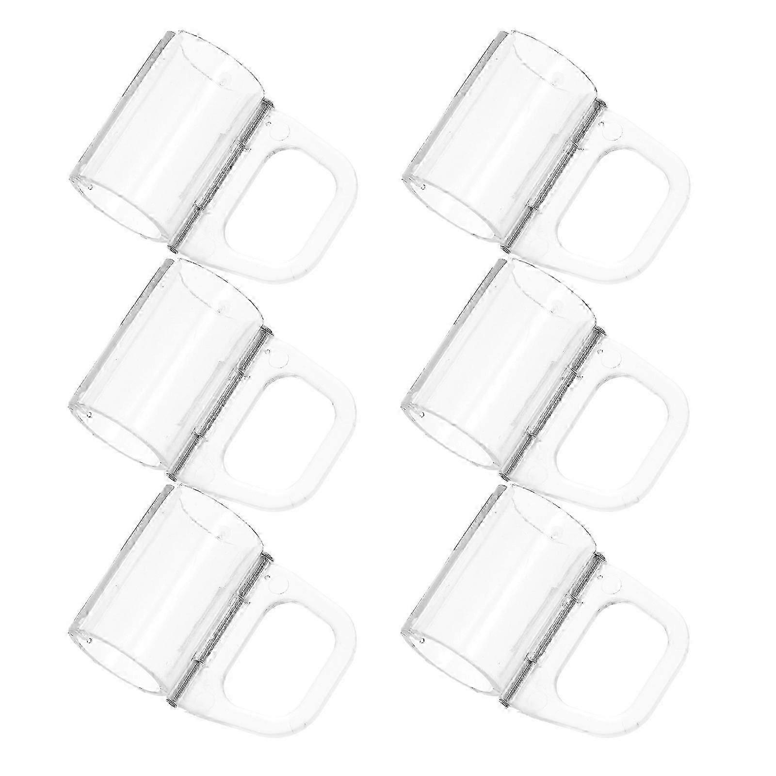 Transparent Roller Shade Pull Down Clips | ABS Material | Sturdy | 6 Pieces for Window Blinds