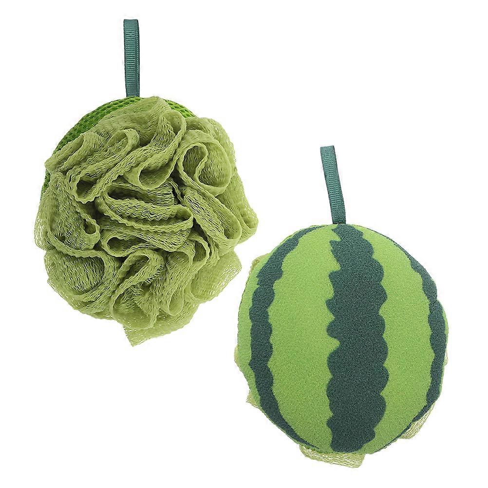 Watermelon Bath Scrubber for Shower Use with Exfoliating Function 2Pcs Set