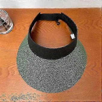 Plegable Sombrero de paja con tapa vacía Sombrero para el sol Protector solar Cara Banmo
