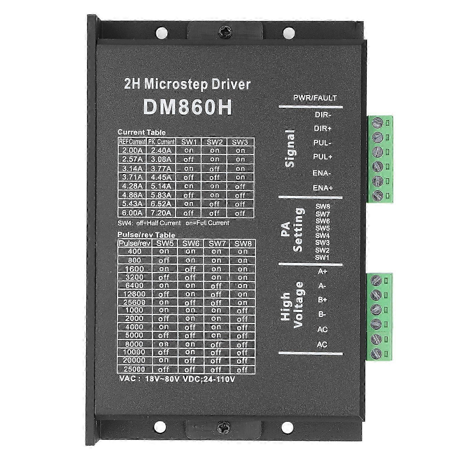 Step Motor Driver PWM Controller 2 Phase Adjustable with Shell DM860H compatible with 57 86 Stepper