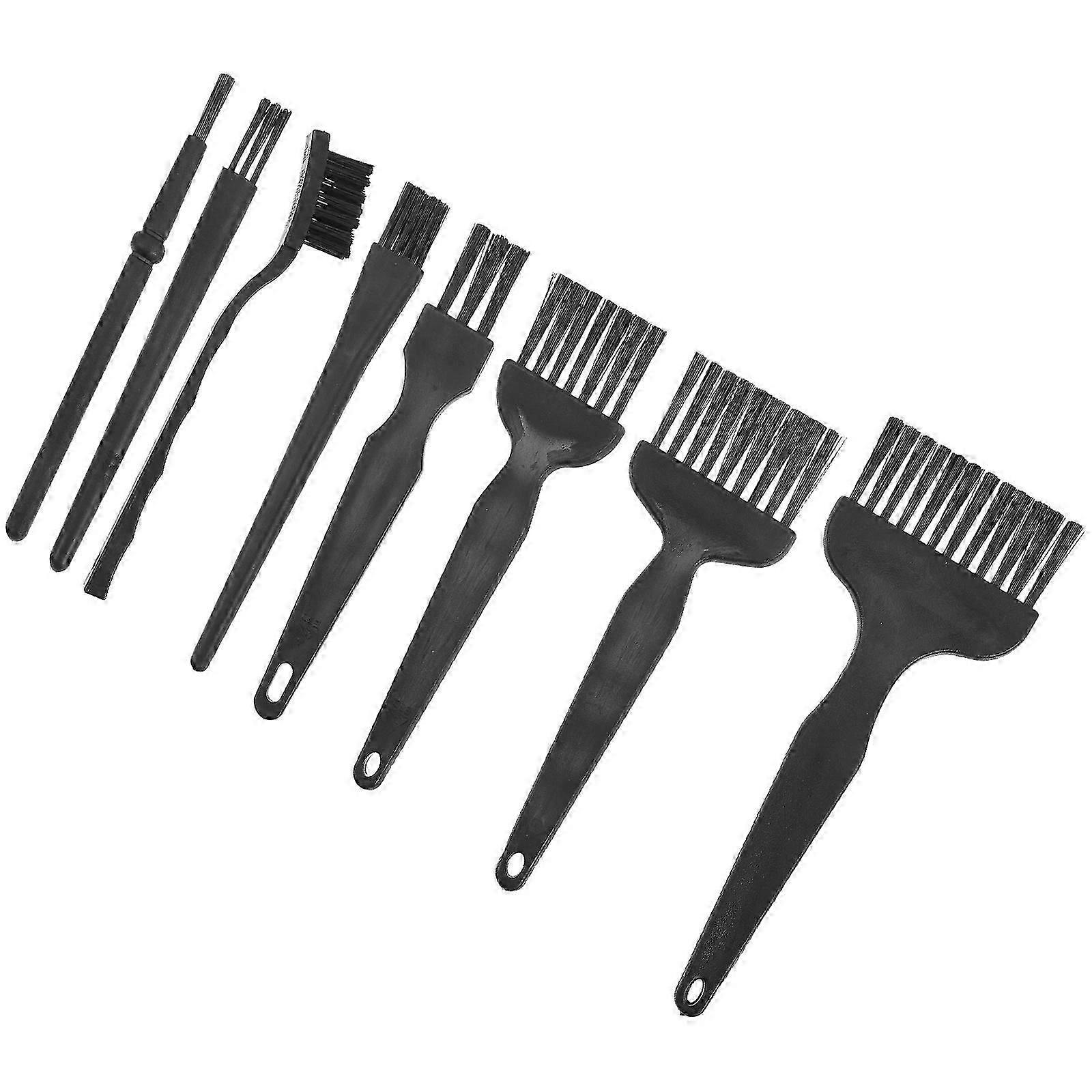 Cleaning Brushes Set for Electric 8Pcs Durable Black PP