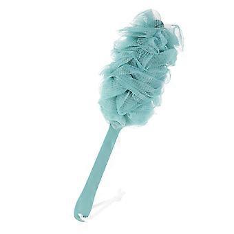 Brosse à récurer de bain Brosse à long manche Éponges pour le corps de douche Brosse en maille de nylon arrière pour accessoires de salle de bain utilitaires pour hommes et femmes (couleur aléatoire)