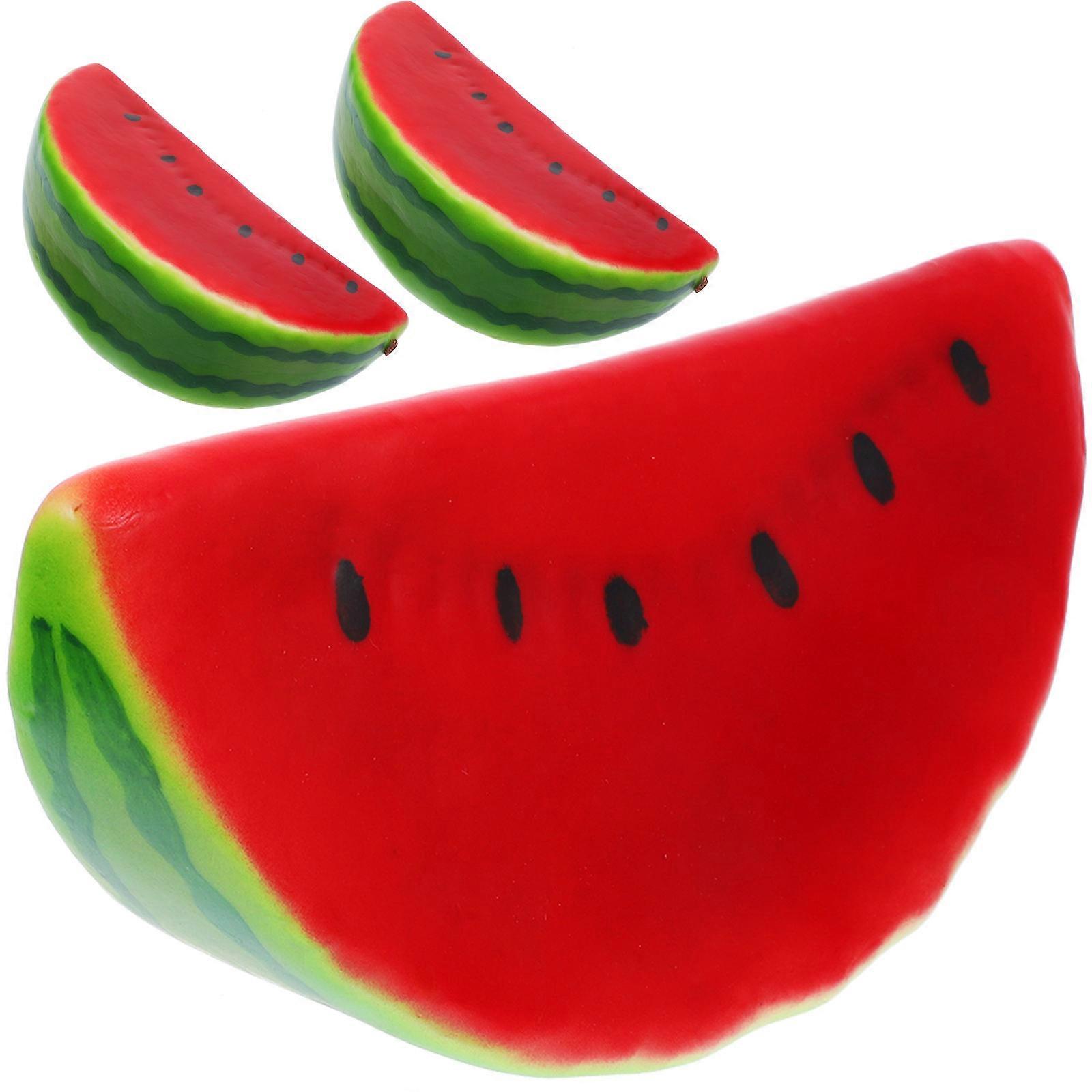 3pcs Artificial Watermelon Slice Model Photo Props Simulation Watermelon Slice